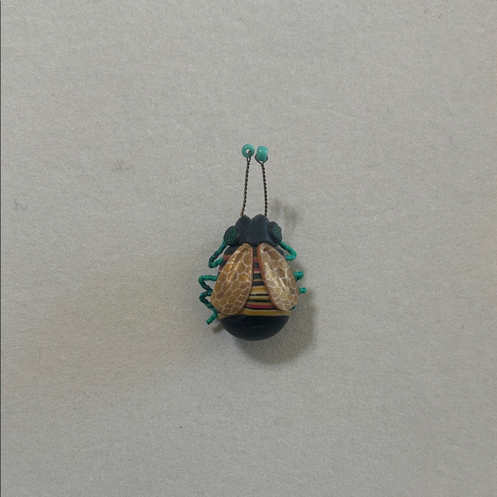 Colorful Insect Brooch Metallic Wings
